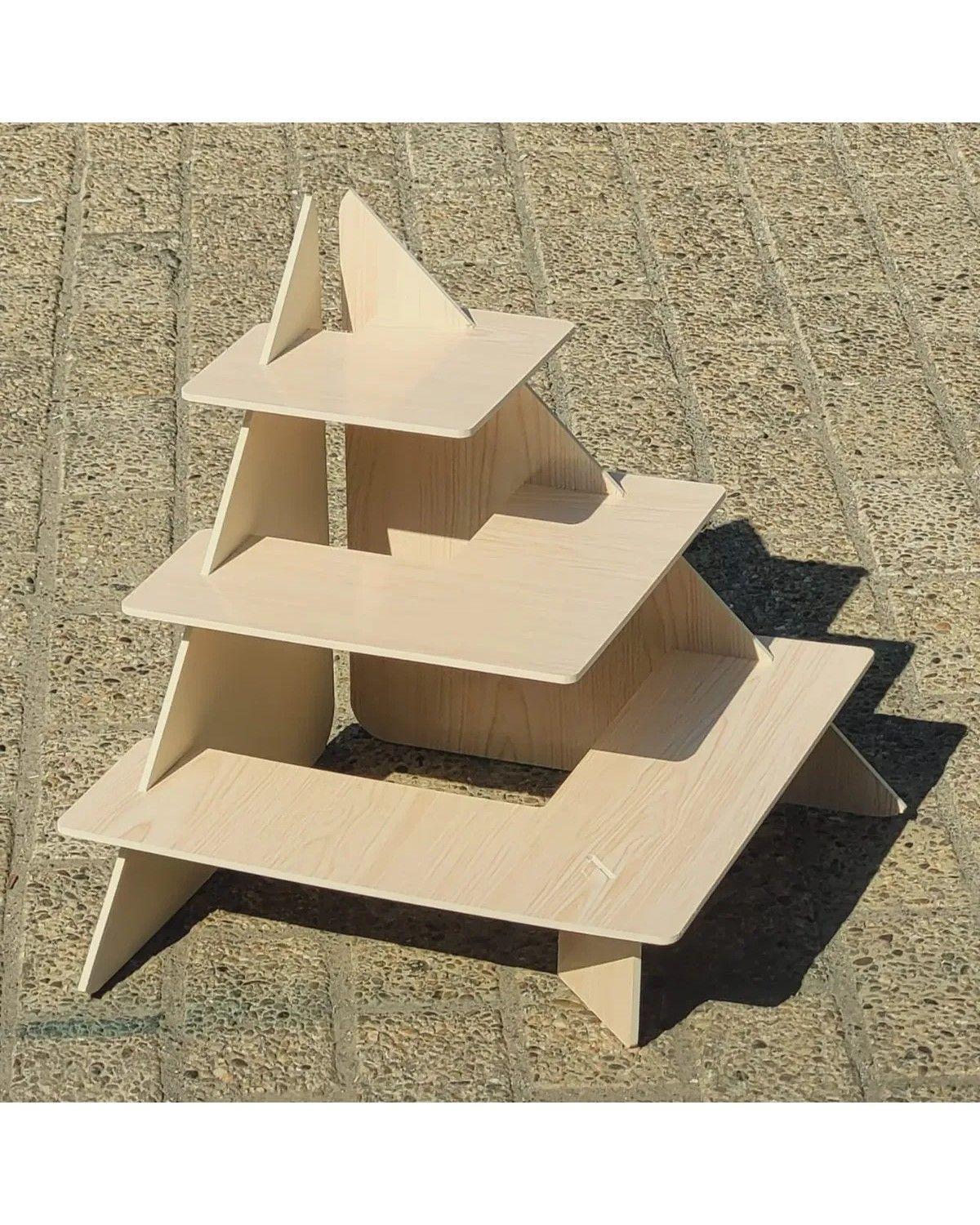 Estante Exhibidor Organizador, Blanco 40x40x40 Cm Desarmable-1