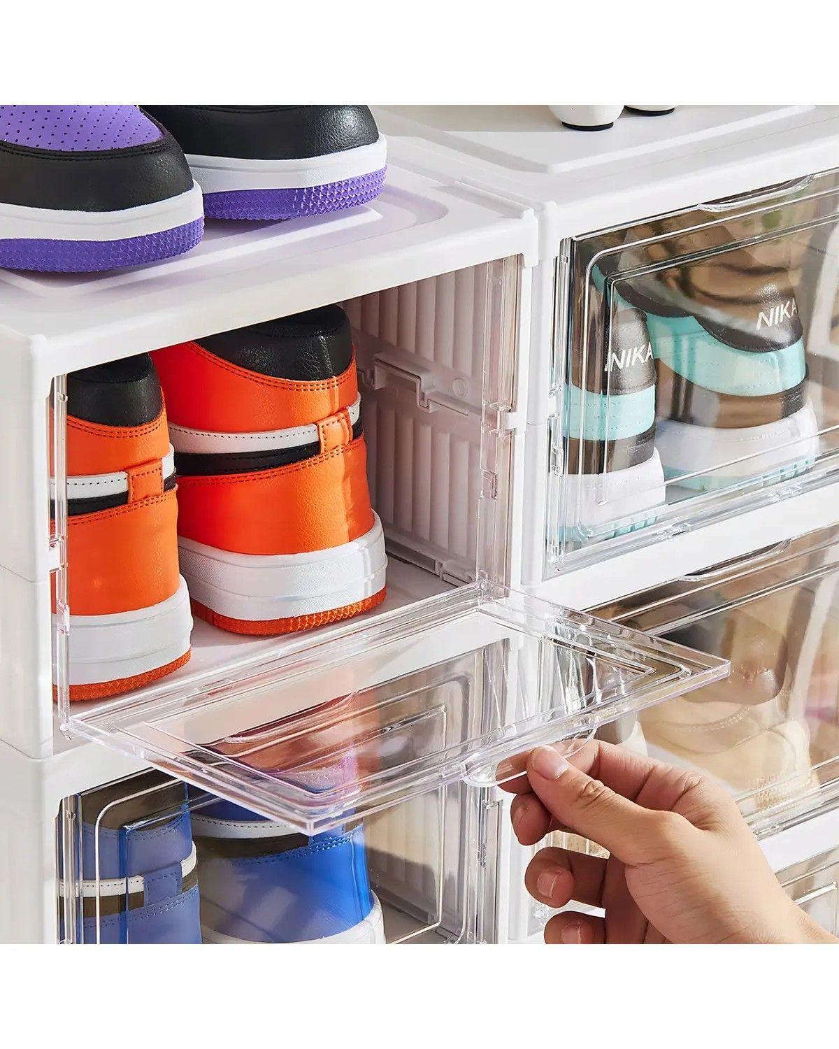 Organizador de Zapatos Blanco 6 Niveles Plegable Cajas-3
