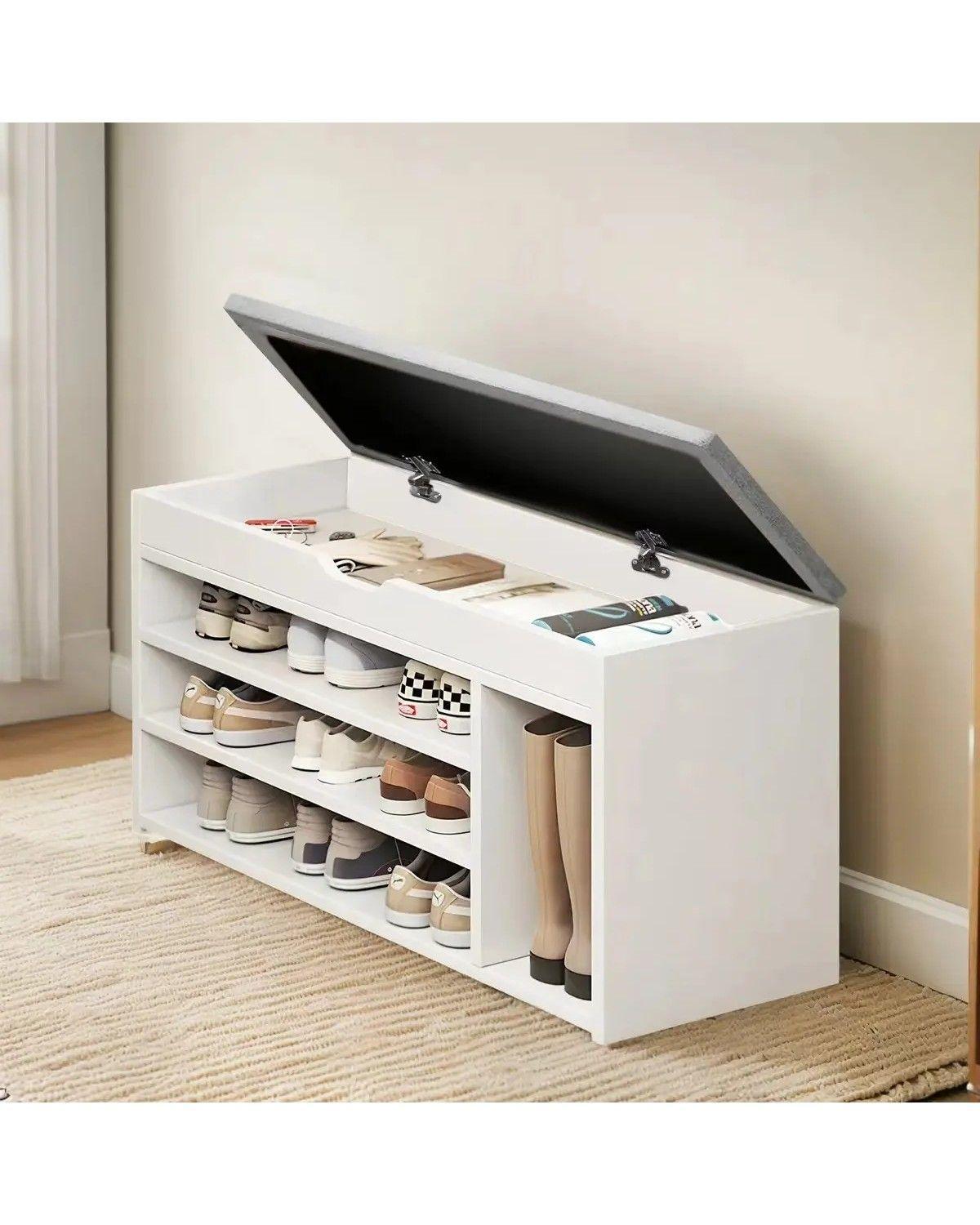Zapatero Organizador Banca Probador 51x80x30cm Blanco-0