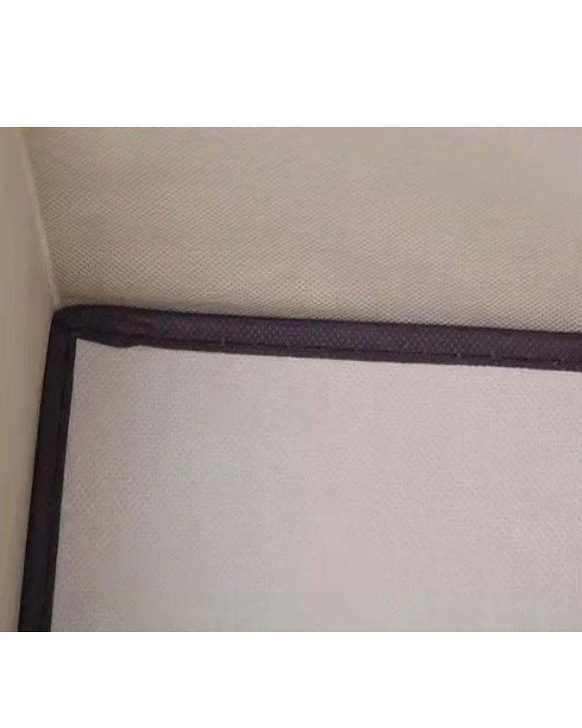 4 Unidades Cajas Organizadoras De Tela Plegables Con Tapas CREMA-2