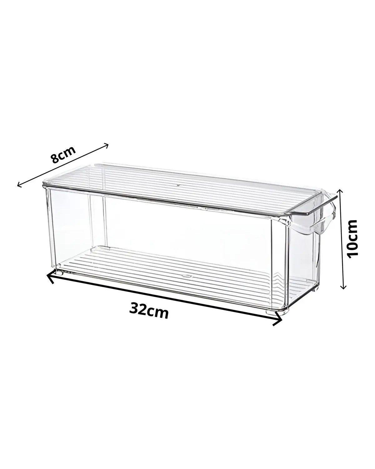 Organizador para Refrigerador con Tapa, Rectangular y Transparente, 2 L-3