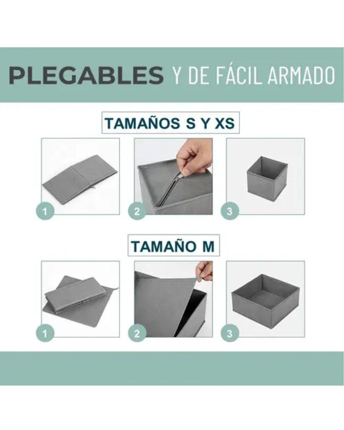 Organizador Separador Cajones Ropa Interior Set X 8 Gris Claro-4