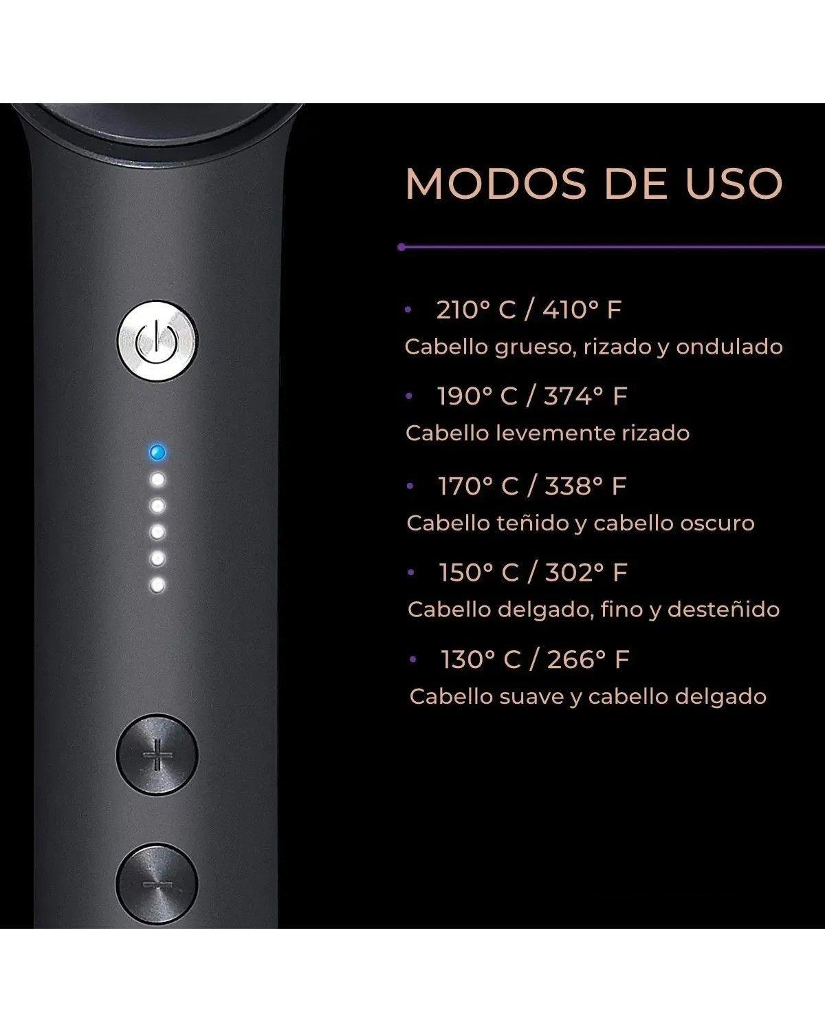 Alisador Cepillador Electrico Plancha Pelo Pro Negro-1