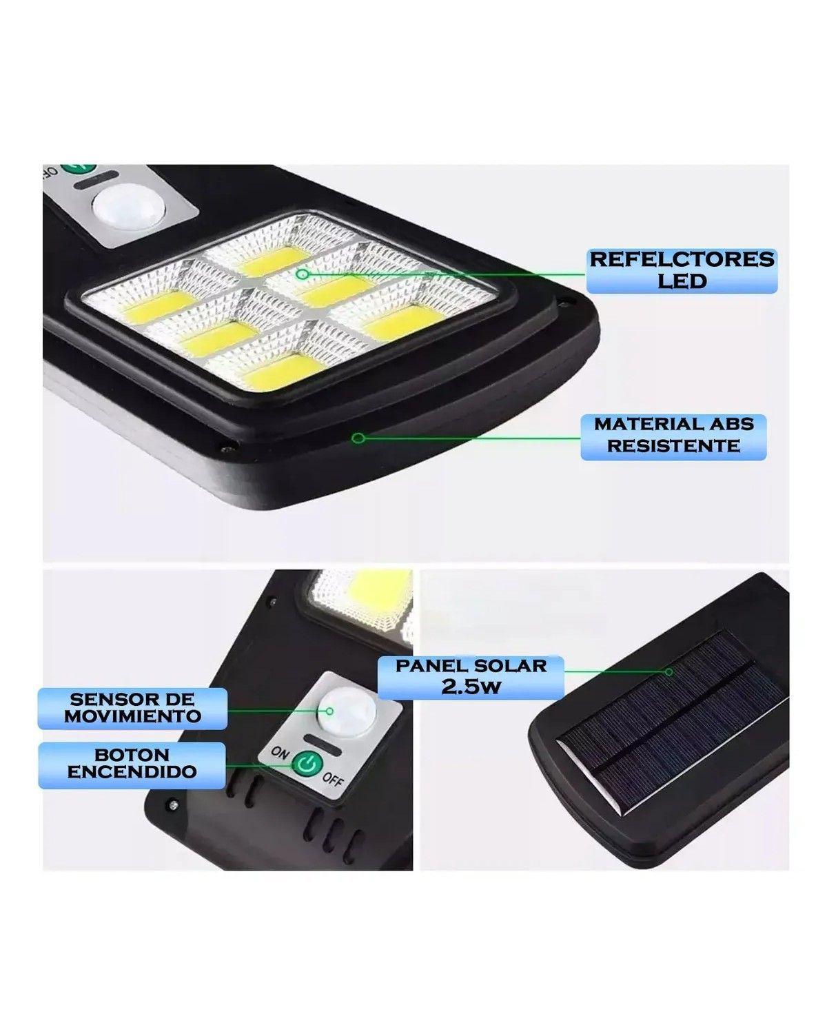 Pack 4 Foco Solar Led Exterior Con Sensor De Movimiento Ip65-4