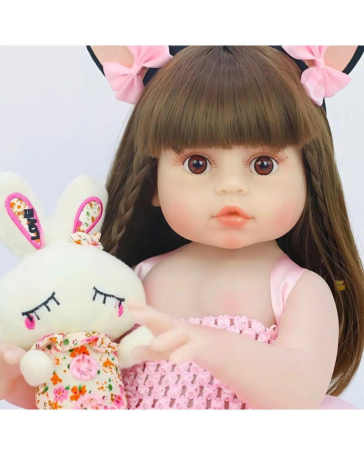 Muñeca Reborn Bebé Realista De Silicona Lavable 55cm-4