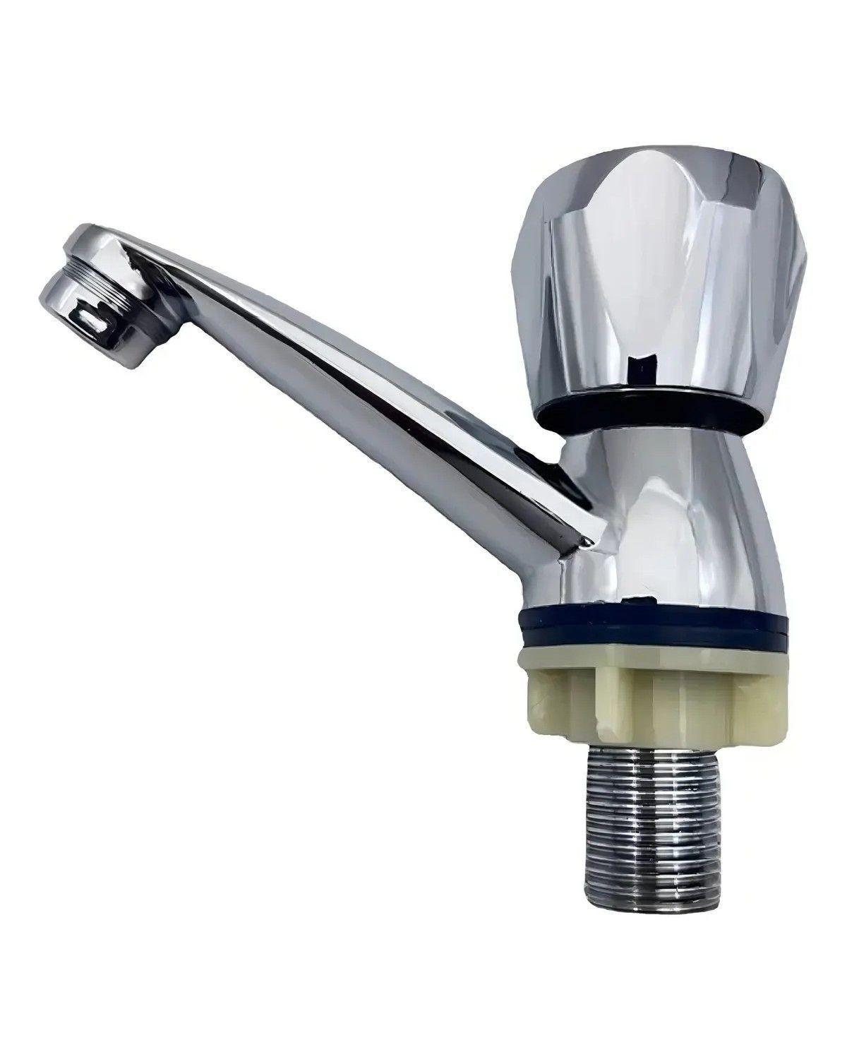 Llave Lavatorio Plástica Cromado Mirage Taumm Plateado Brillante-2