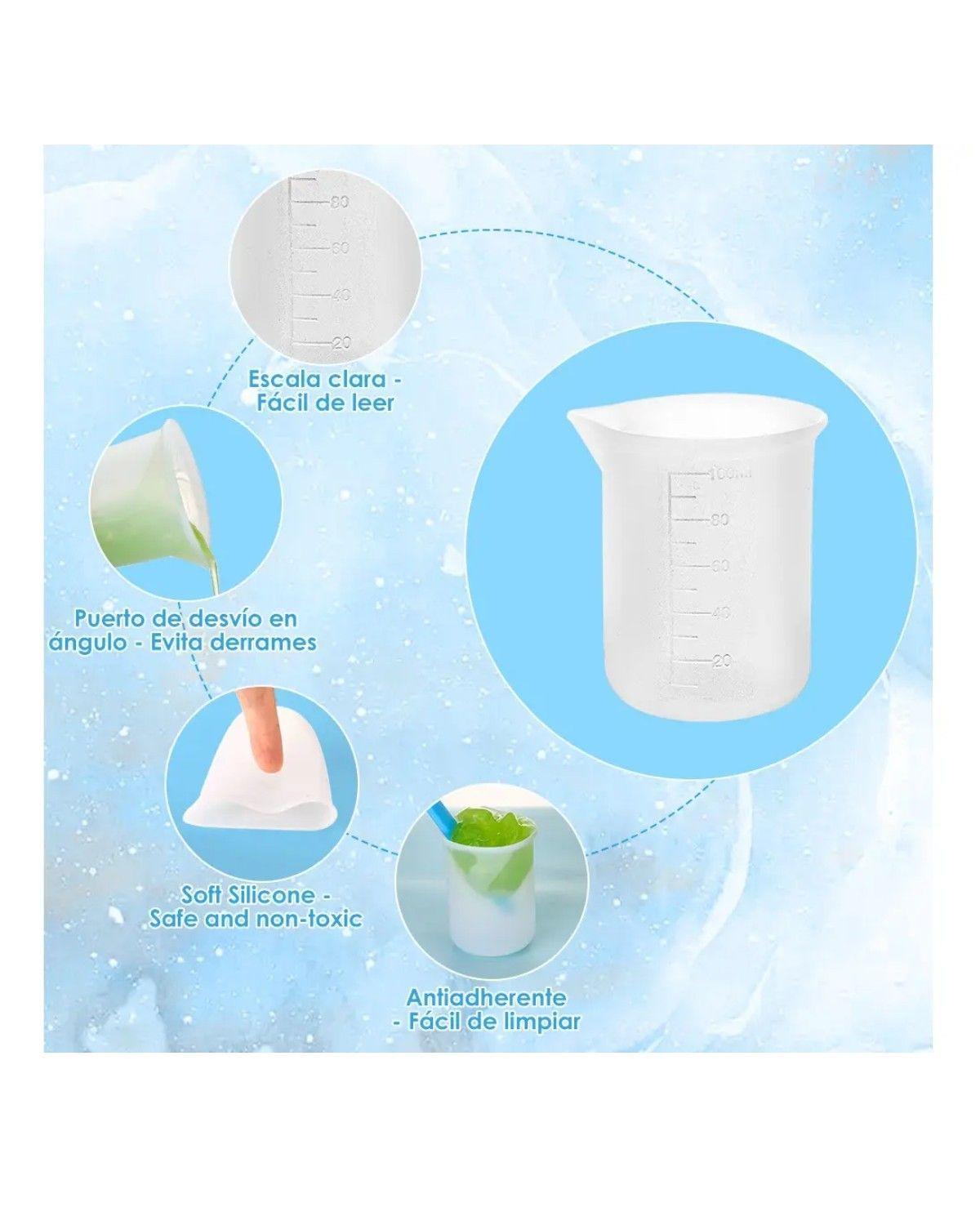 Vasos Medidores De Silicona Para Resina Epoxi, 38 Piezas-2