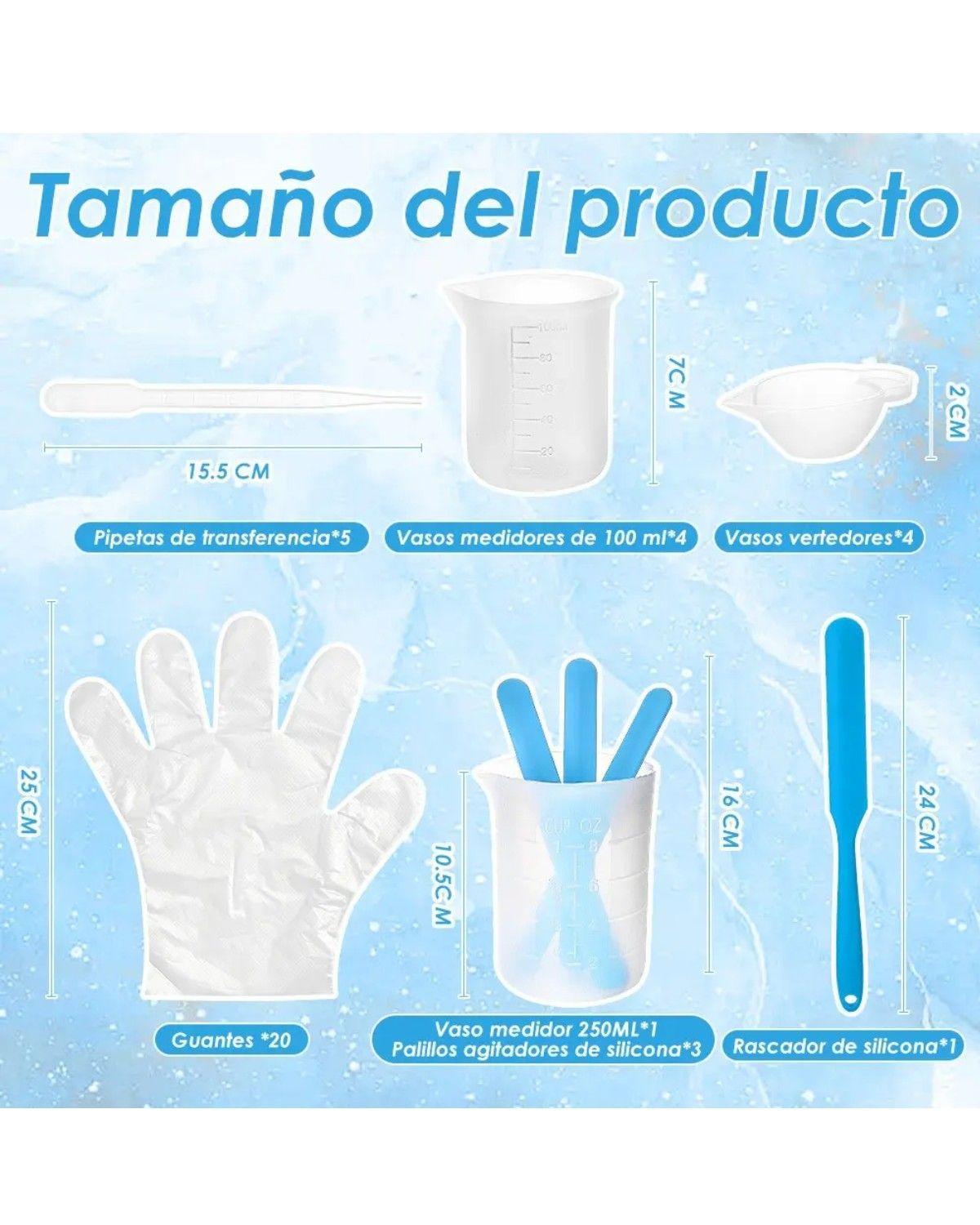 Vasos Medidores De Silicona Para Resina Epoxi, 38 Piezas-3