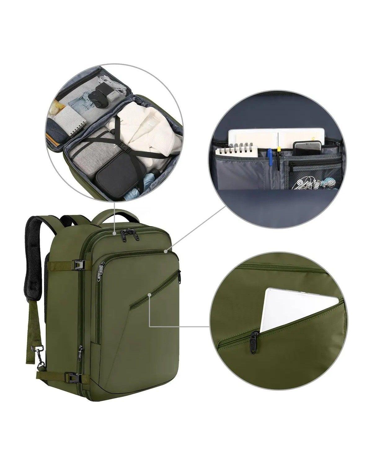 Mochila de Viaje Impermeable Expandible y Antirrobo para Avión 40 L-2
