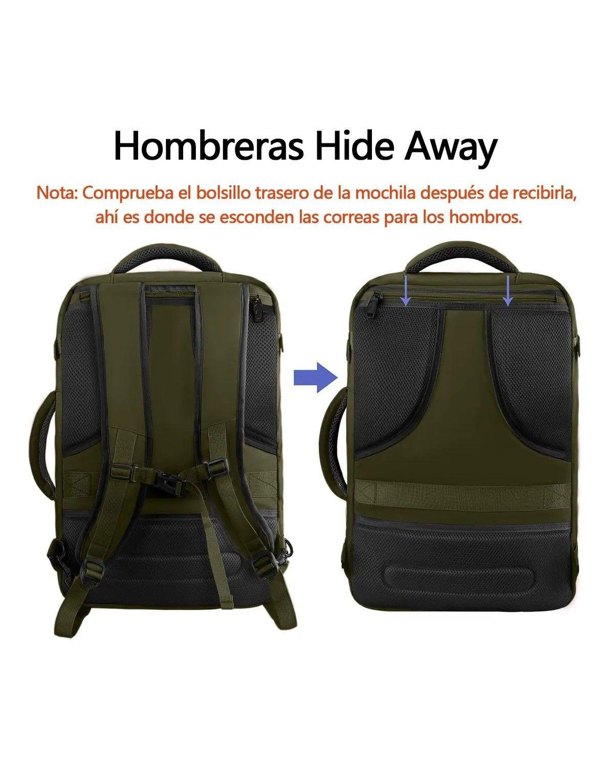 Mochila de Viaje Impermeable Expandible y Antirrobo para Avión 40 L-3
