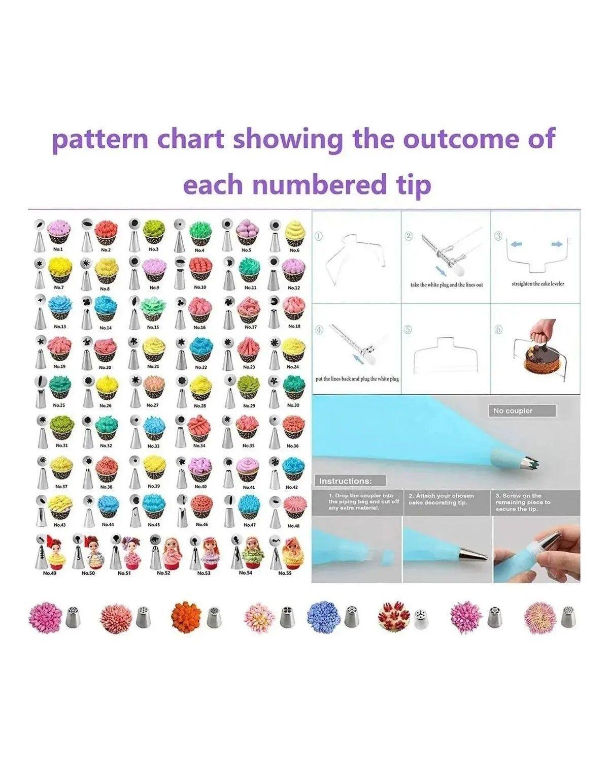Kit Decoración De Pasteles 137pcs Utensilios Para Pasteleria-4