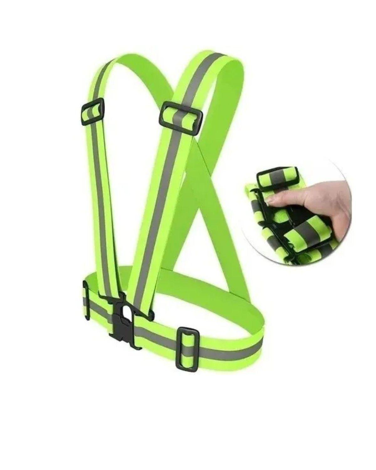 Pack 10 Arnés Integral Reflectante Amarillo Ajustable Seguridad-2