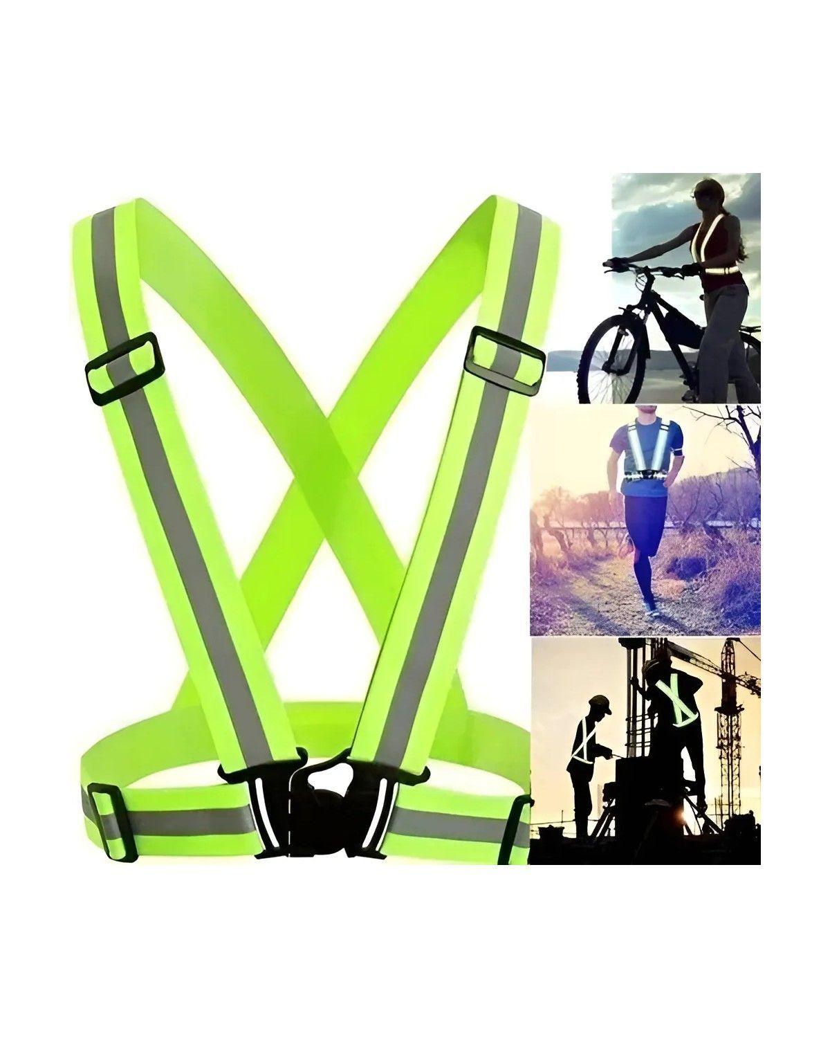 Pack 10 Arnés Integral Reflectante Amarillo Ajustable Seguridad-4
