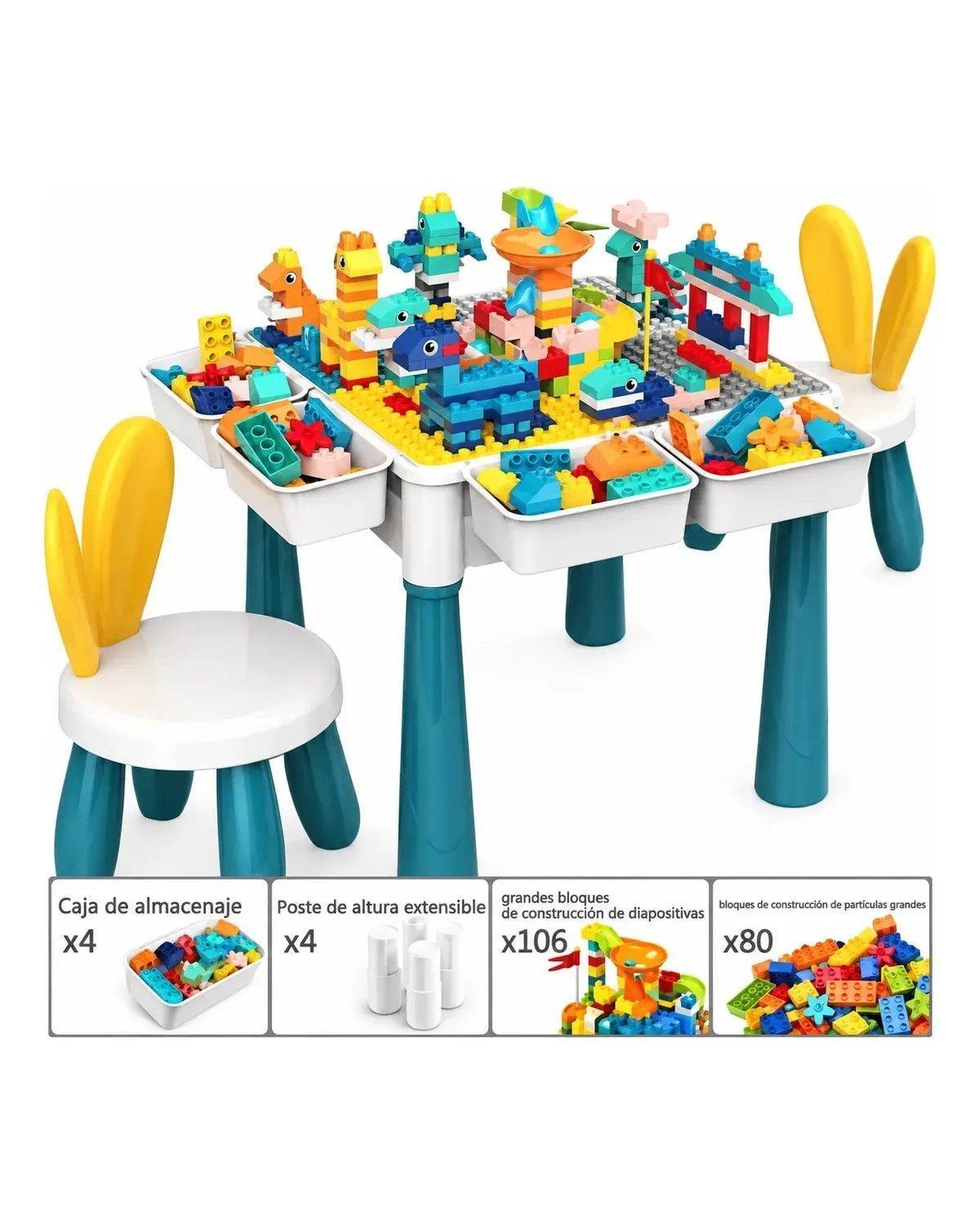 Juego Incluye Legos 186pc , Mesa , 1 Silla, 4 Cajas Laterale-3