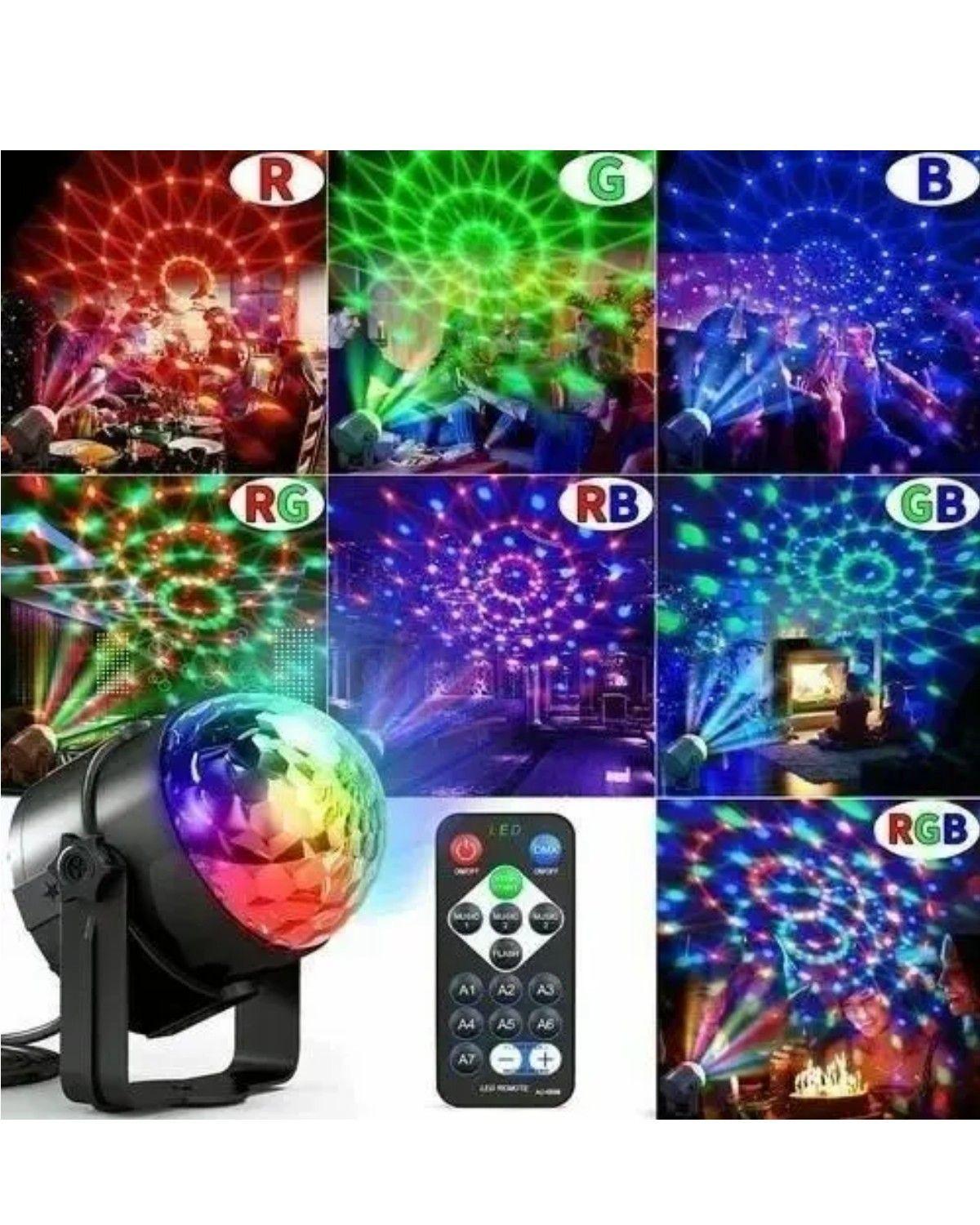 Bola De Luces Led Multicolor Para Fiestas Con Control-3