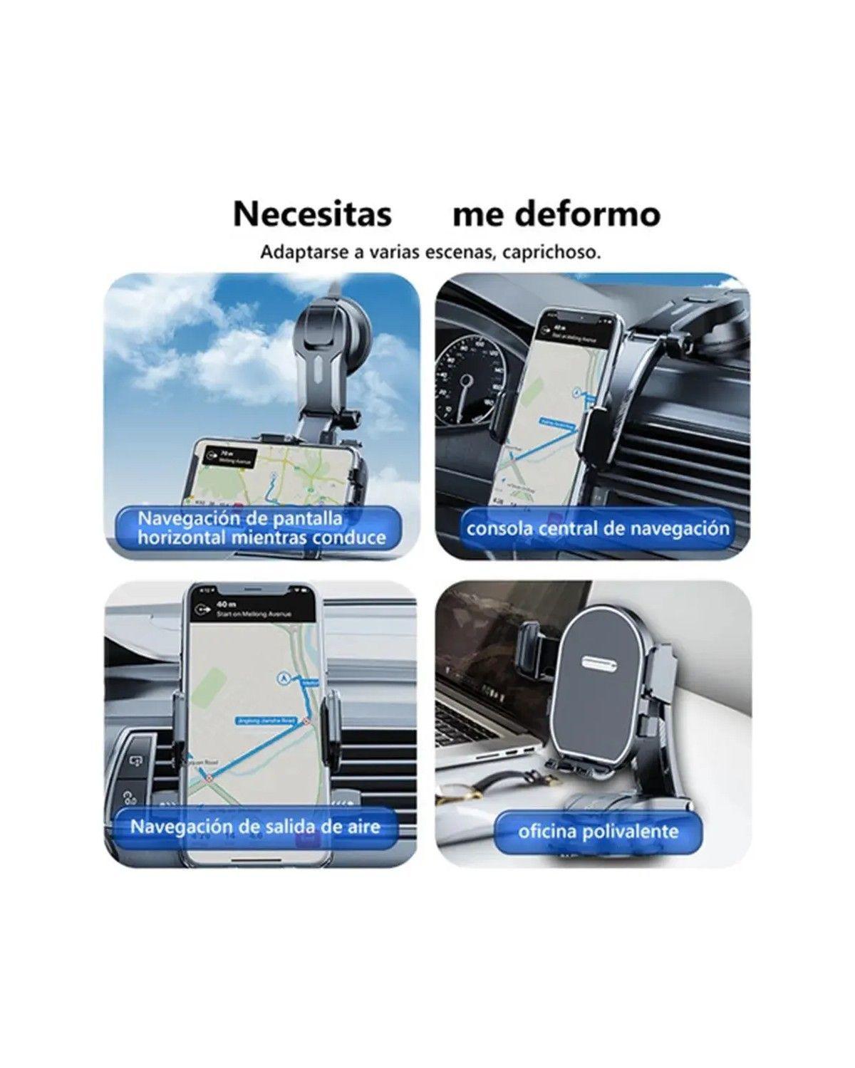 Soporte Teléfono Auto Ventosa 360° Ajustable Rejilla Ventilación-1
