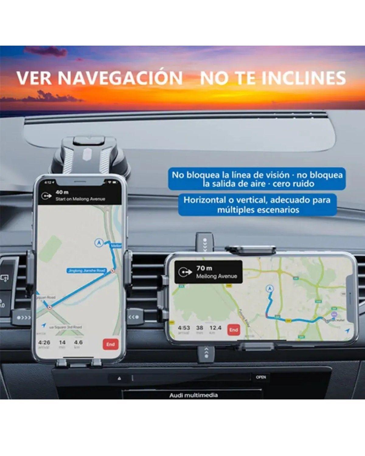 Soporte Teléfono Auto Ventosa 360° Ajustable Rejilla Ventilación-3