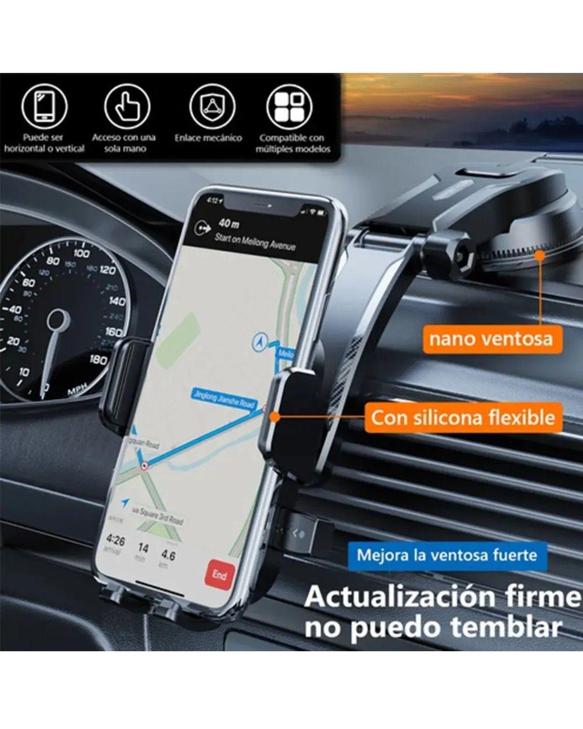 Soporte Teléfono Auto Ventosa 360° Ajustable Rejilla Ventilación-4