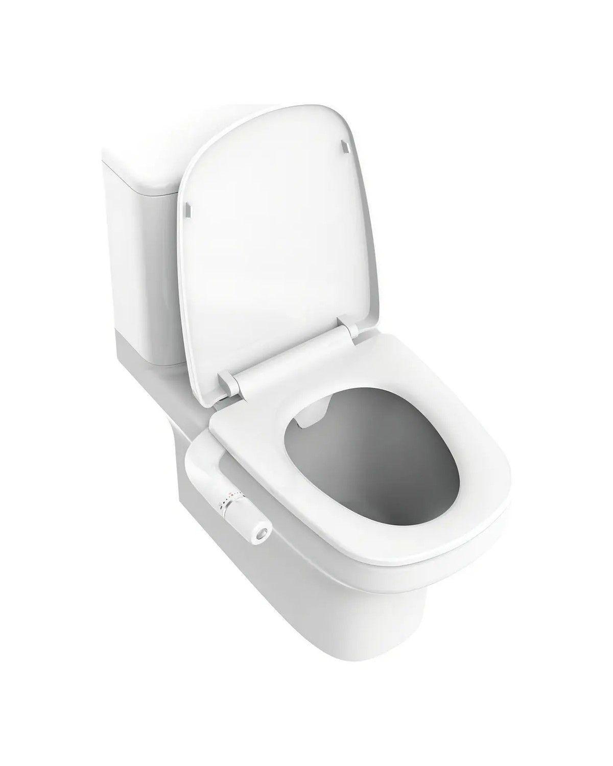Bidet Blanco Accesorio Doble Boquilla Autolimpieza para Inodoros-2
