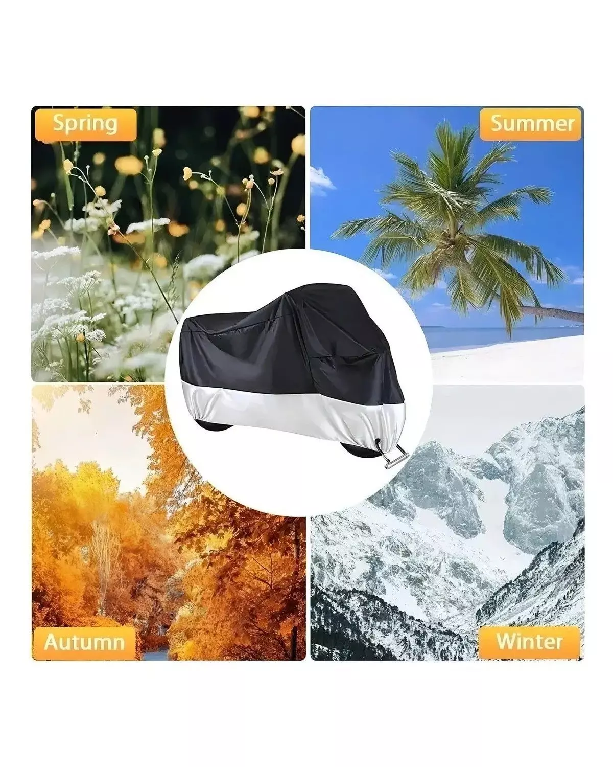 Funda Impermeable XXXL Para Moto y Bicicleta Poliéster-3