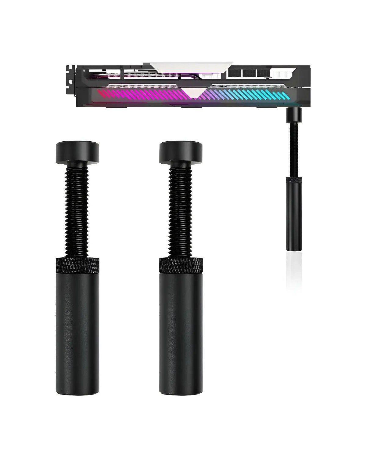 2pcs Soporte Ajustable Tarjeta Gráfica Gpu Con Imán 74-120mm-0