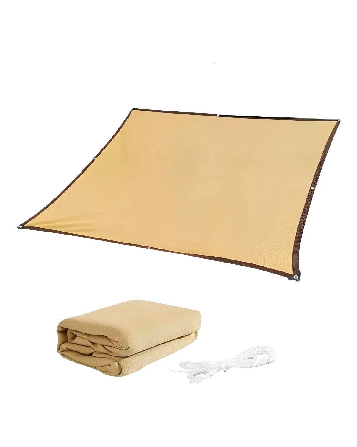Toldo Vela Sombra 3*3 Mts Rectangular Material Hdpe Color Beige-0