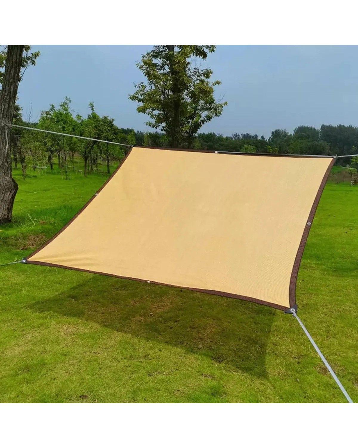 Toldo Vela Sombra 3*3 Mts Rectangular Material Hdpe Color Beige-3