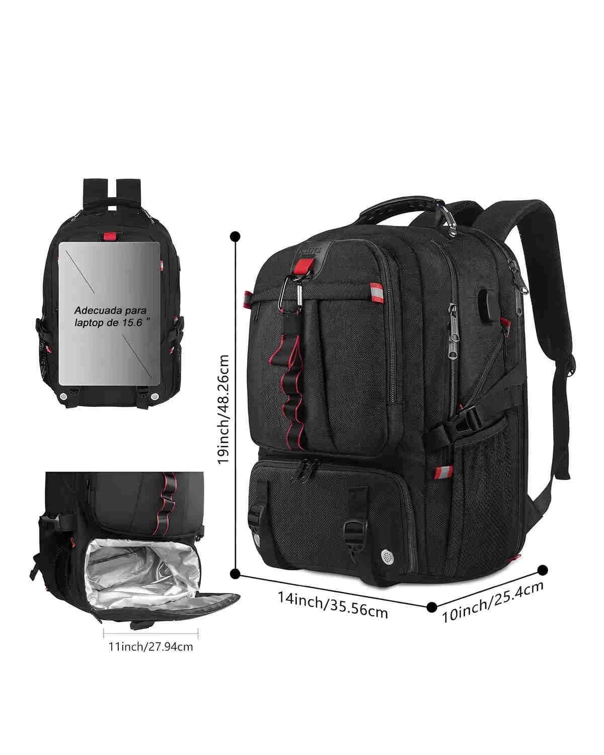 Mochila  50L de Viaje Negra -1