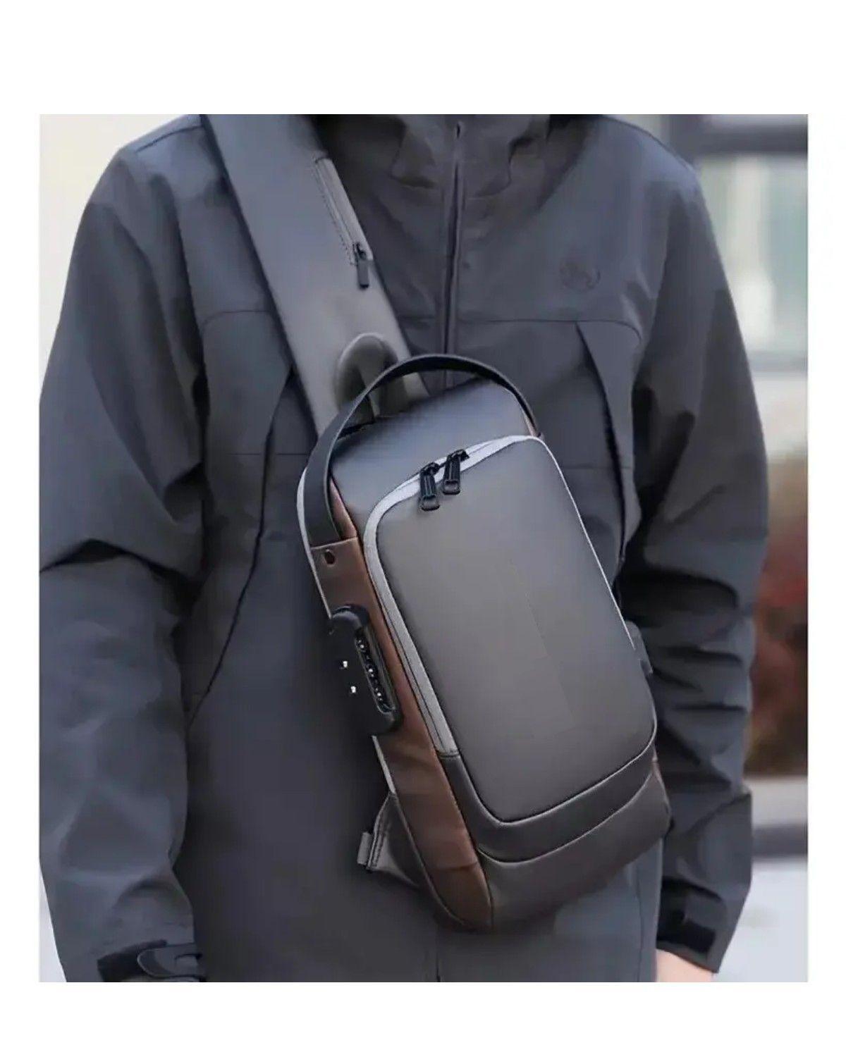 Mochila Impermeable Bolsos Para Hombre Antirrobo Con Carga B-2