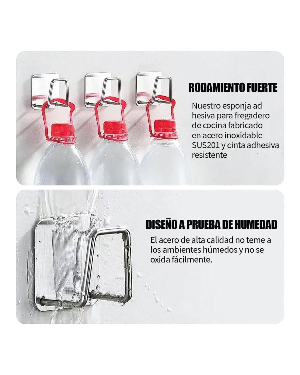 12 Soporte Esponja Lavaplato Acero Inox+adhesivo,organizador-3
