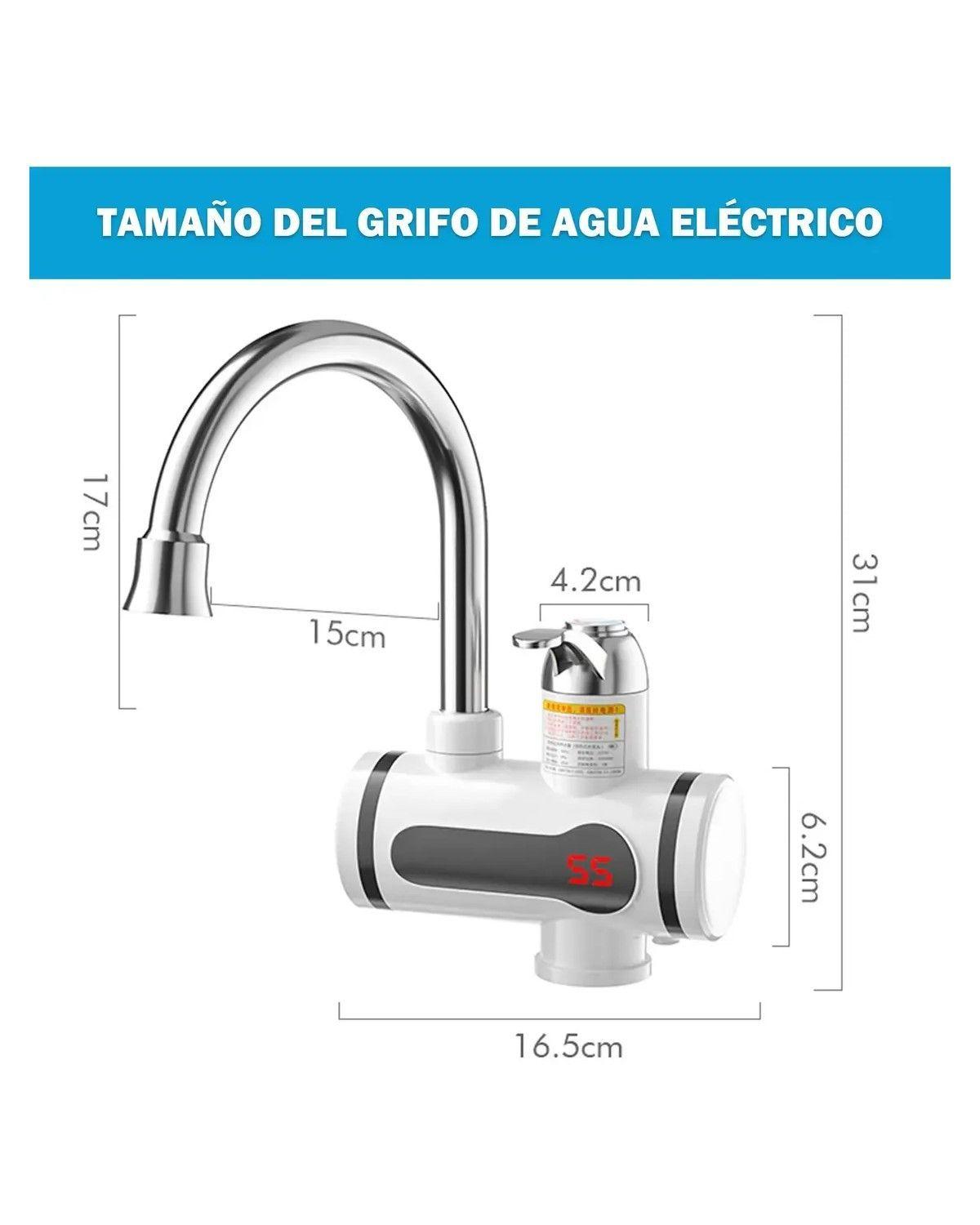 Llave Grifo Agua Caliente Eléctrico Para Lavaplatos-3