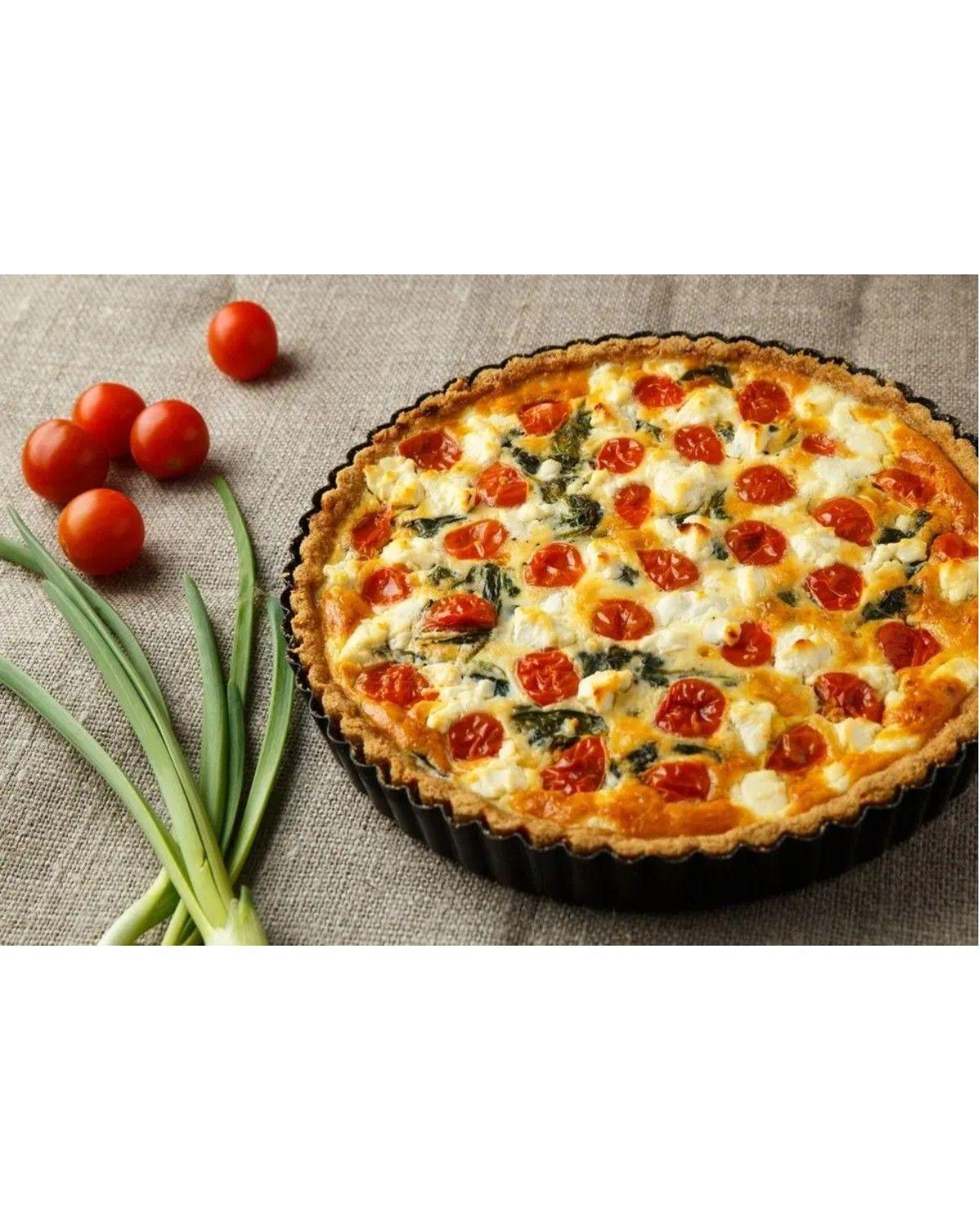 Molde Tartaleta Antiadherente 30cm Desmontable Acero Repostería-3