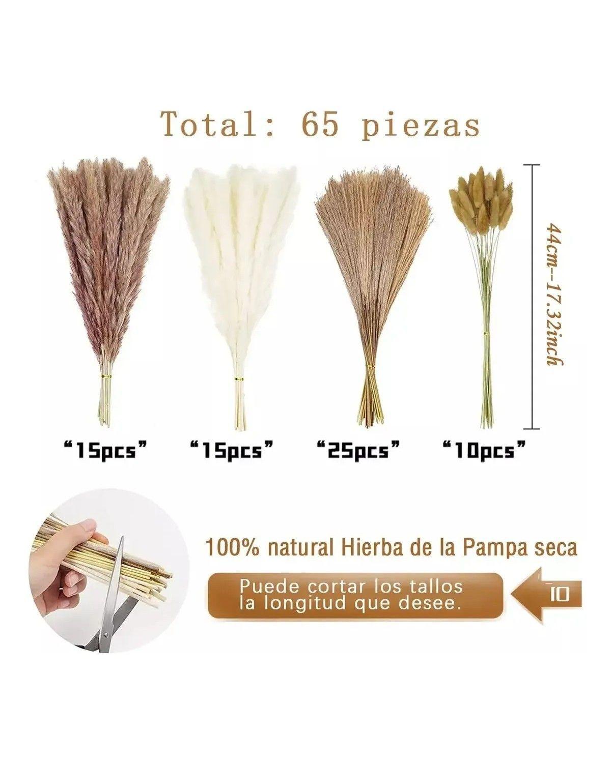 Pampas Secas 65pcs Plantas Decorativas Flores Artificiales-2