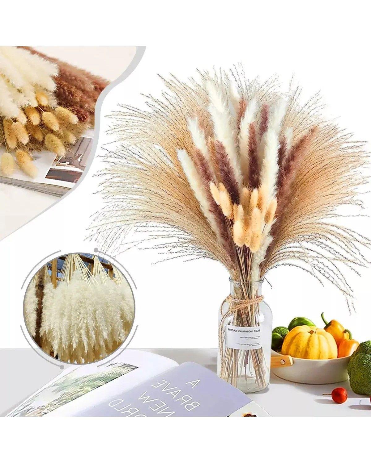 Pampas Secas 65pcs Plantas Decorativas Flores Artificiales-3
