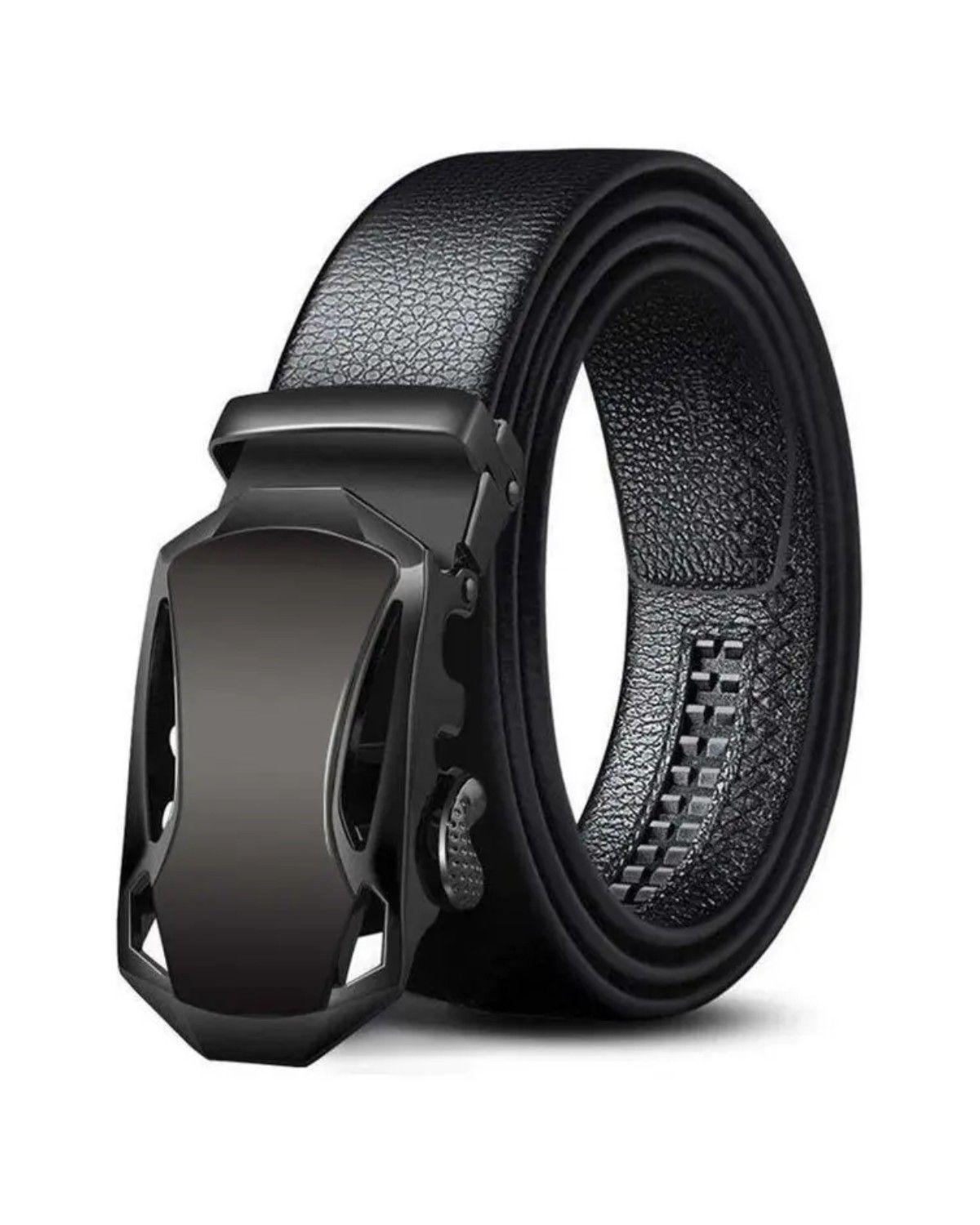 Correa/cinturon Casual Negro Para Hombre [ajustable] Talla Estandar (110-125cm)-0