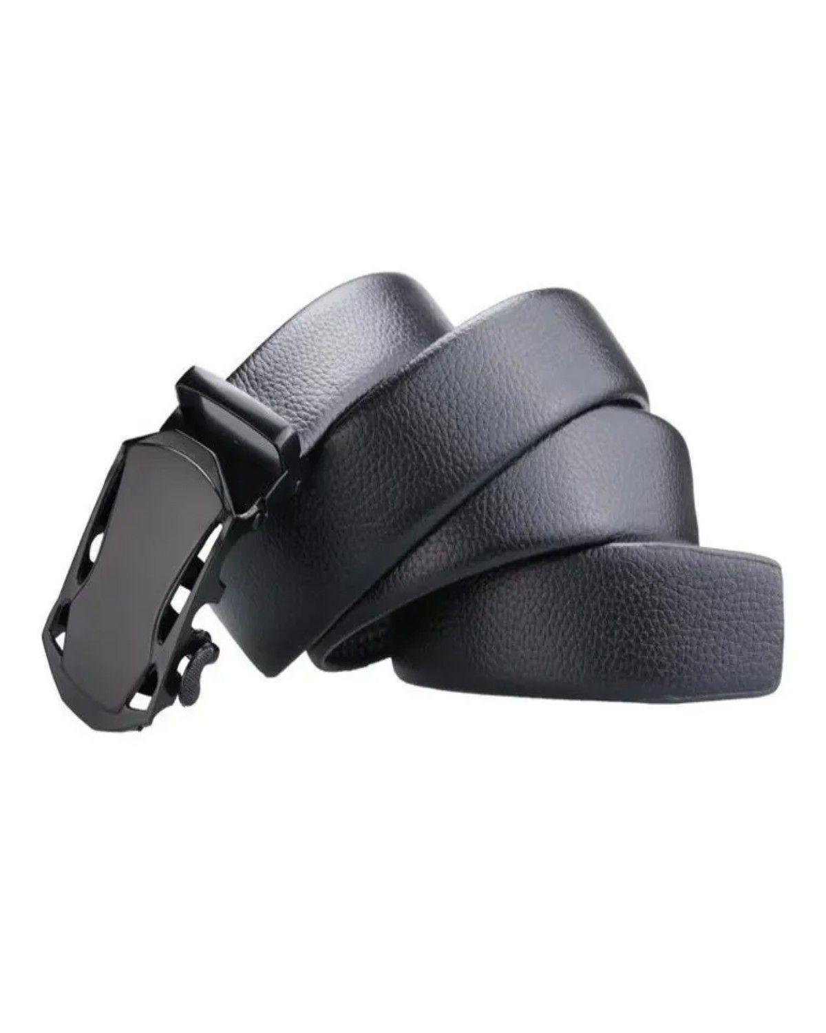 Correa/cinturon Casual Negro Para Hombre [ajustable] Talla Estandar (110-125cm)-1