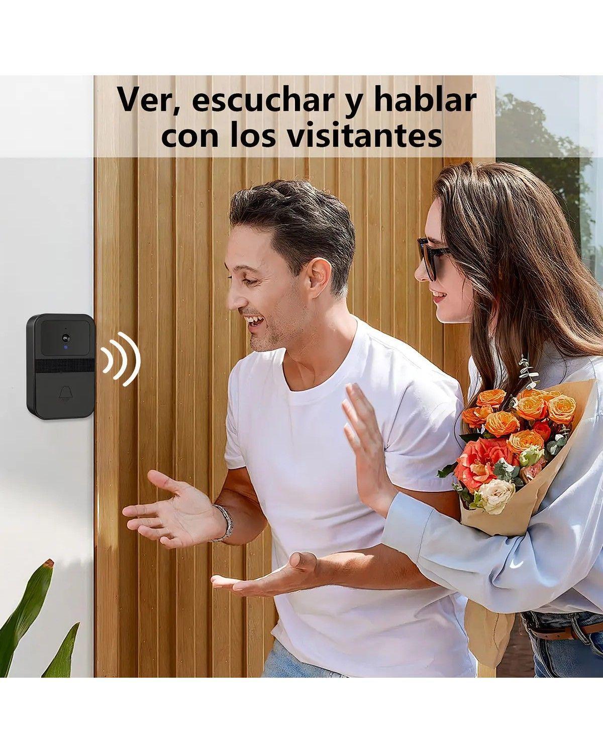 Timbre Inalámbrico Exterior Wifi Cámara 1080p Casa Seguridad-1