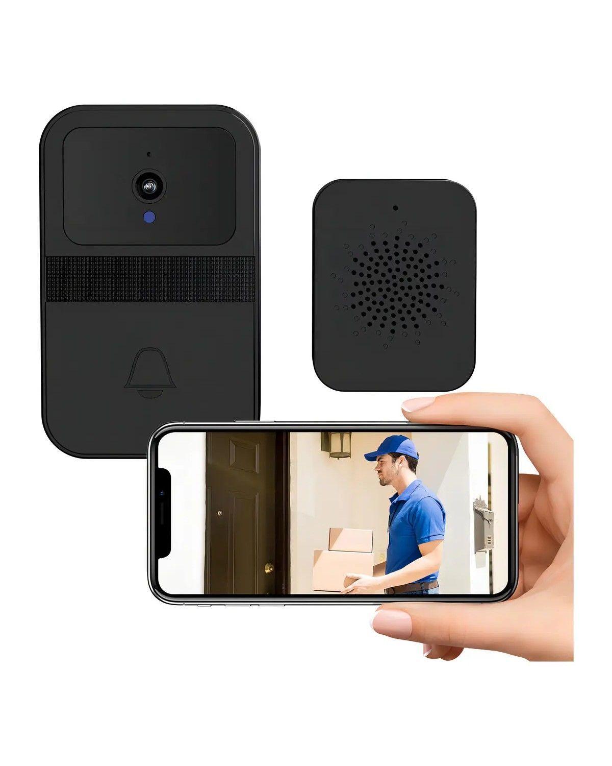 Timbre Inalámbrico Exterior Wifi Cámara 1080p Casa Seguridad-2