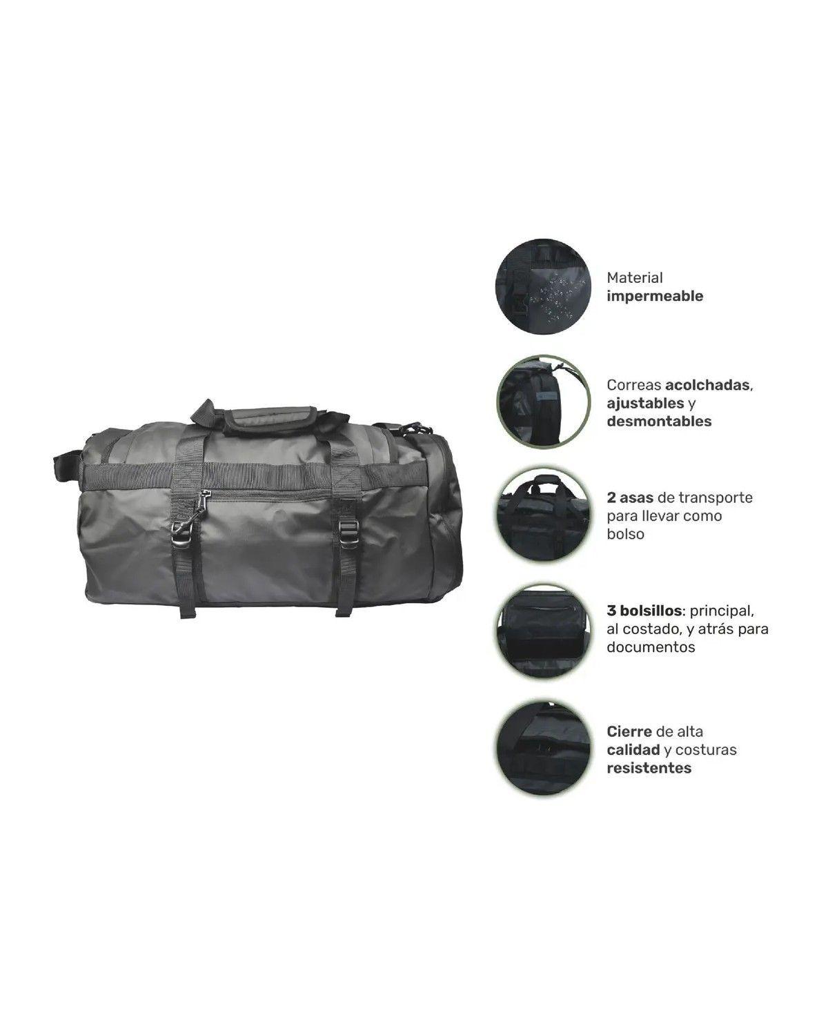 Bolso Deportivo 30 Lts Duffel Bag Negro-2