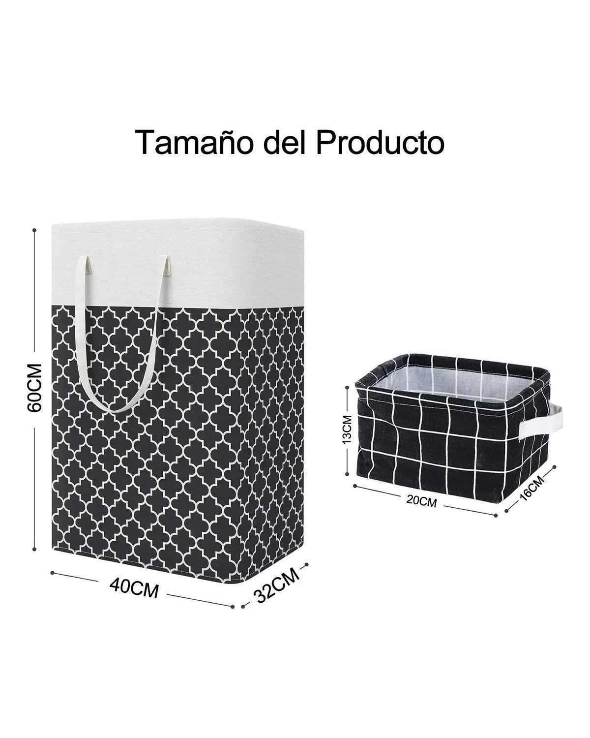 4 Cesto Grande Ropa Sucia Y Lavandería Plegable,(2x75l+2x5l)-1