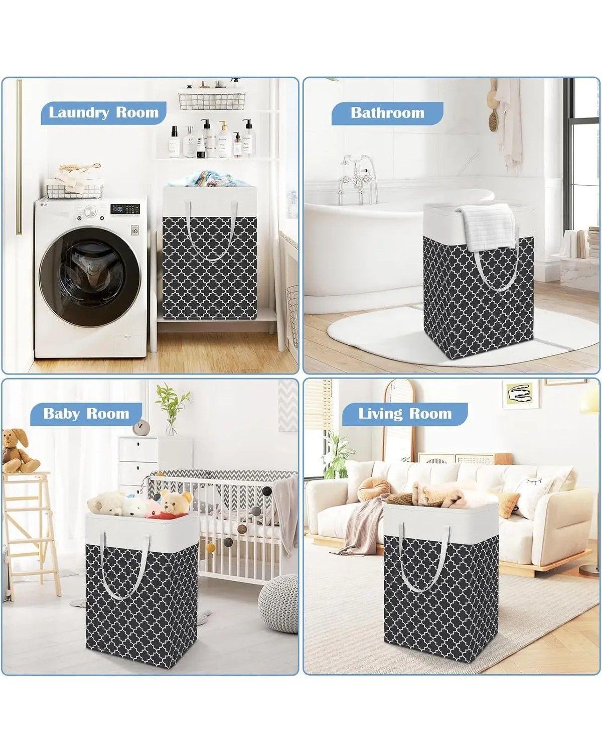 4 Cesto Grande Ropa Sucia Y Lavandería Plegable,(2x75l+2x5l)-2