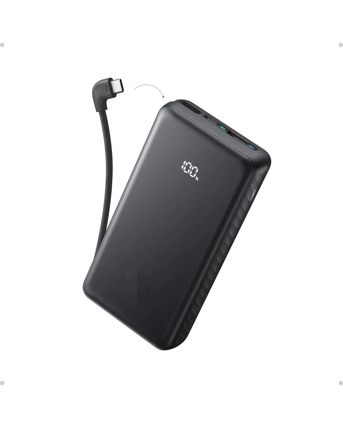 Cargador Portátil Powerbank 20000mAh, 22.5W Carga Rápida, Bateria Externa con Cable USB-C-0