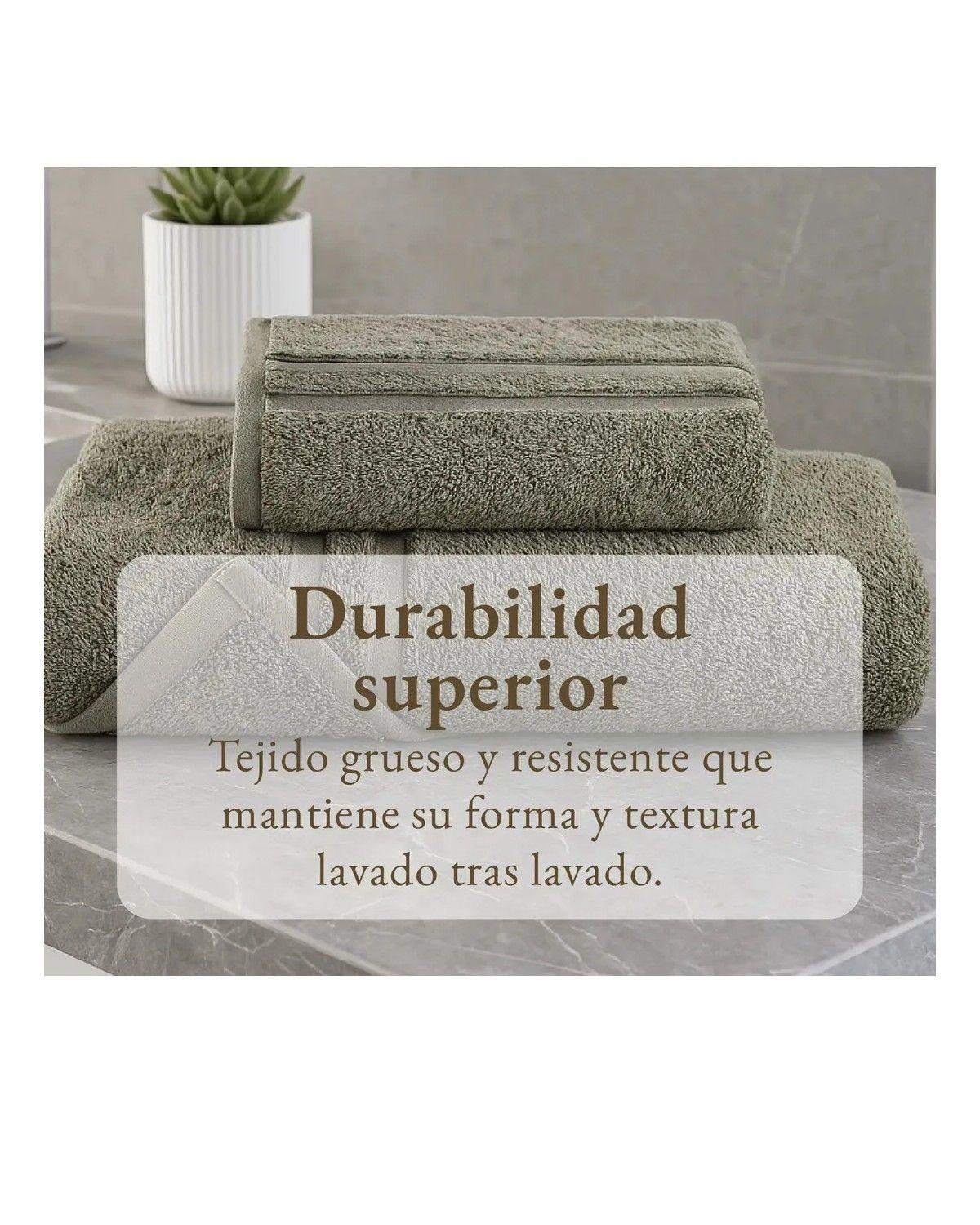 Toallas Baño Premium Set 2 100% Algodón Lujo Suave Budapest - Verde-1