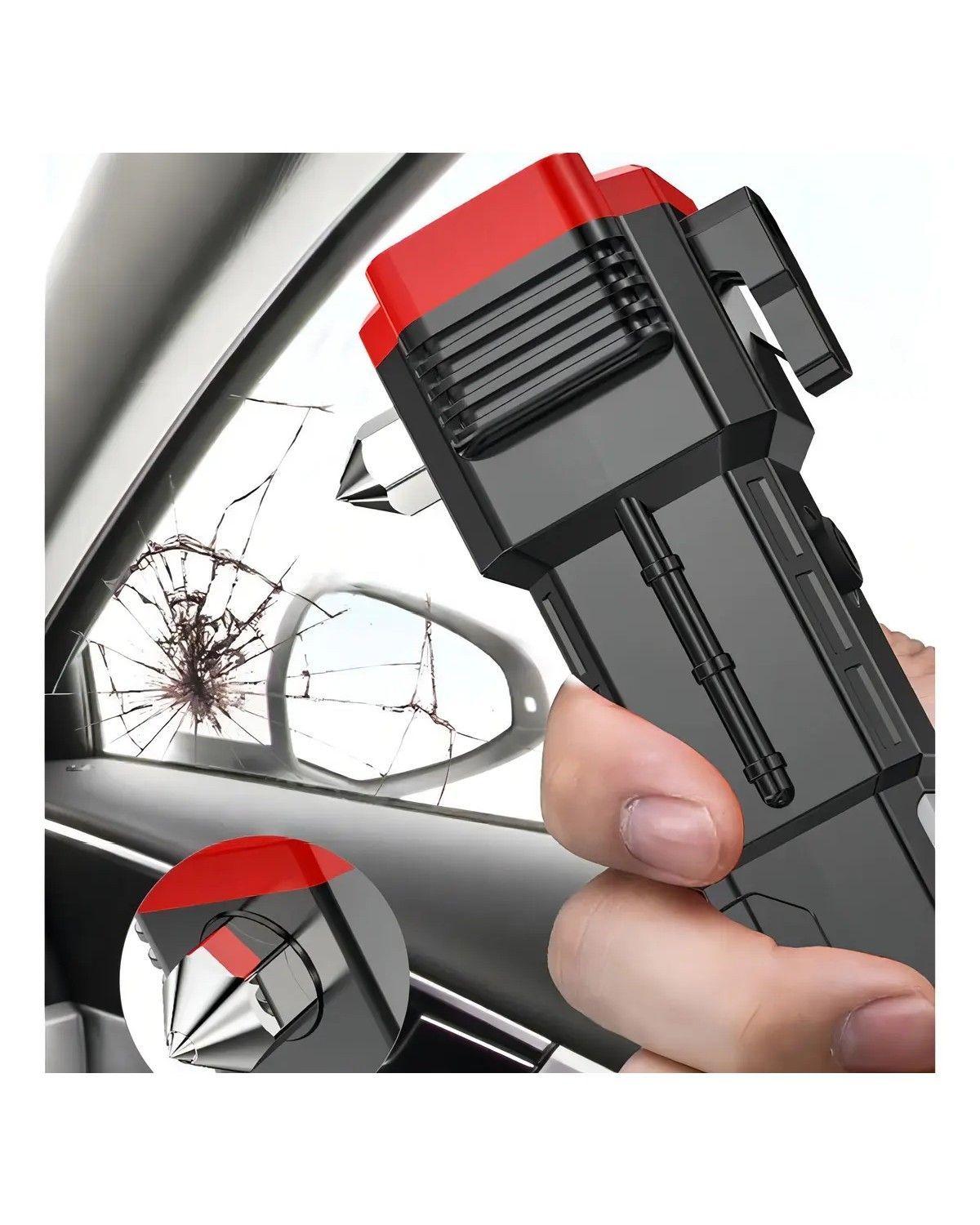 Linterna Táctica 4en1 Emergencia Martillo Seguridad Usb Linterna Rojo Luz Blanco-0