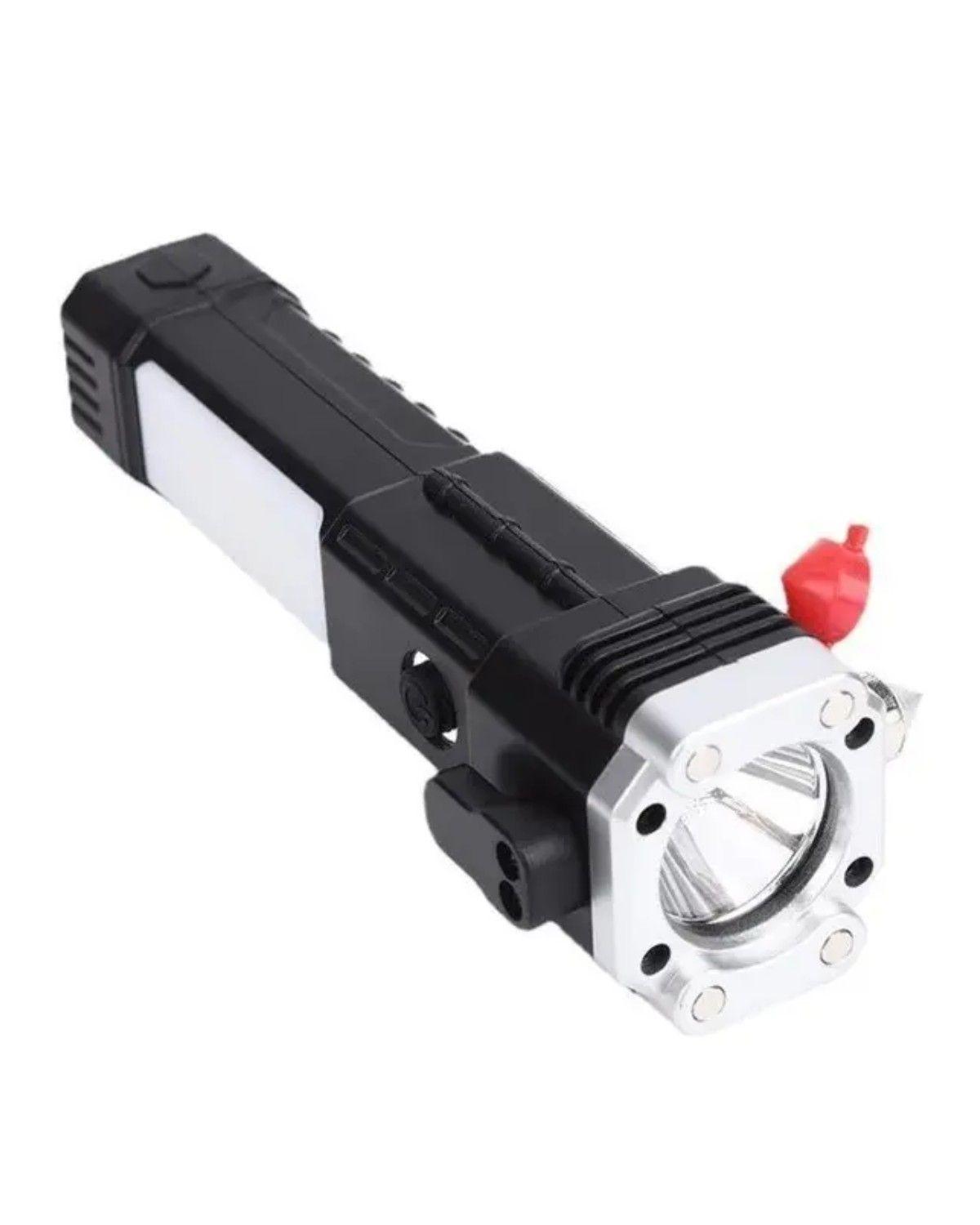 Linterna Táctica 4en1 Emergencia Martillo Seguridad Usb Linterna Rojo Luz Blanco-2
