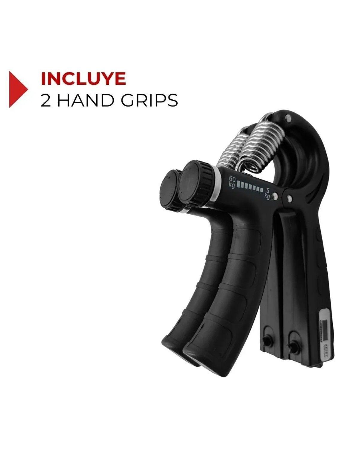 Hand Grip Ejercitador de Manos Fitnics Ajustable 5 a 60 Kg Color Negro-1