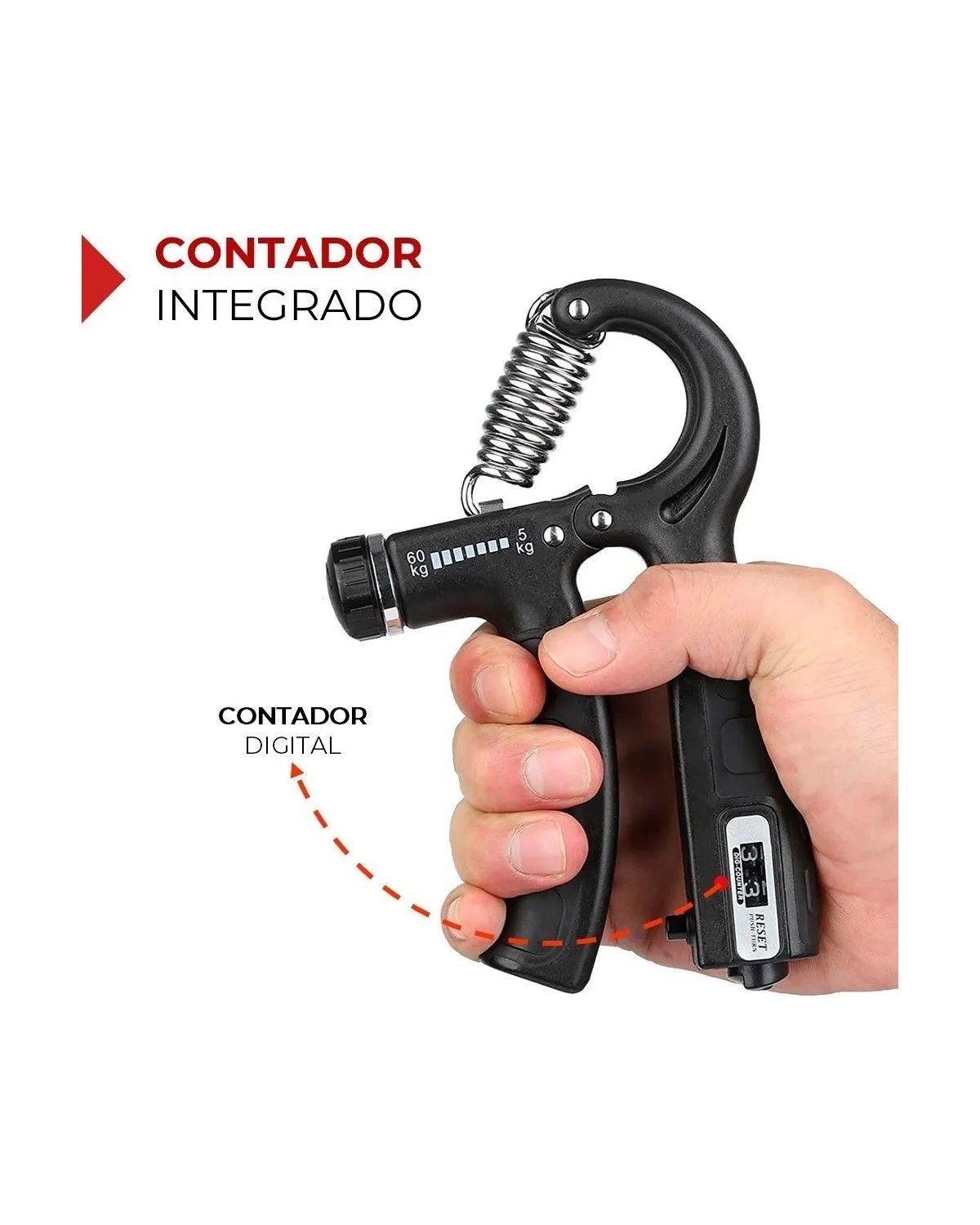 Hand Grip Ejercitador de Manos Fitnics Ajustable 5 a 60 Kg Color Negro-3