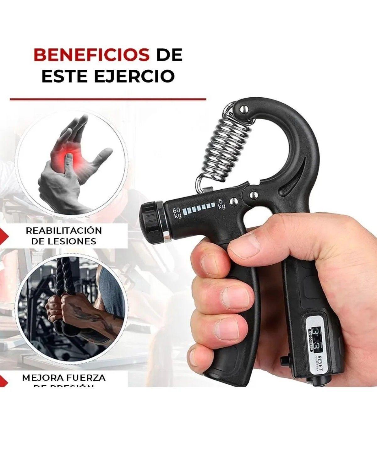 Hand Grip Ejercitador de Manos Fitnics Ajustable 5 a 60 Kg Color Negro-4