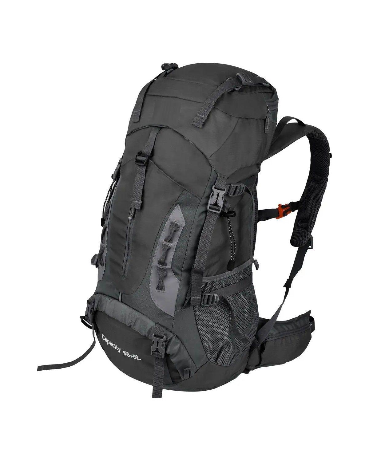 Mochila Impermeable Trekking Camping Senderismo Viajes 70l Color Negro-0