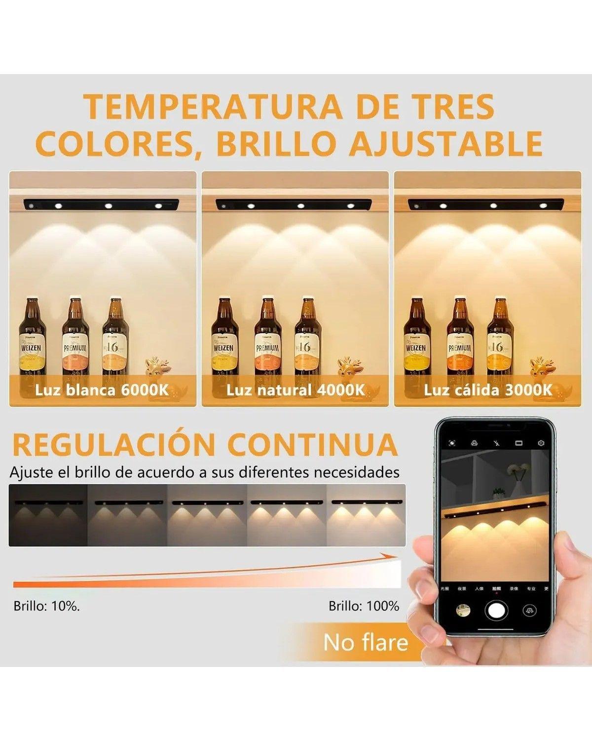 2pack 50cm Luz De Led Clóset Usb Con Sensor Movimiento-2